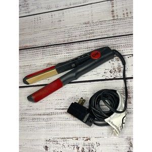 Chi Turbo GF1538 Black/Red Wired 35W Flat Iron Professional Hair Straightener